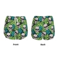 thumbnail image 5 of Xecao's Skull and Palm Leaves for a double-layer running short for women, perfect for gym, tennis, and more, featuring a convenient pocket., 5 of 9