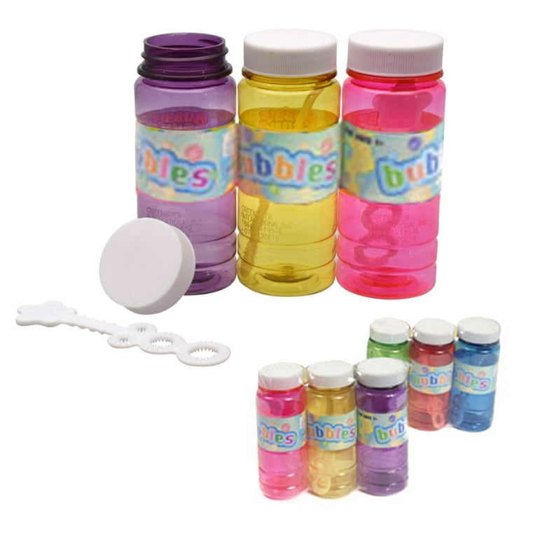  Party Bubbles for Kids - (Bulk Pack of 24) 2-oz Bubble Bottle  Solution with Bubble Wands in Assorted Neon Colors for Outdoor Summer  Games, Birthdays Party Favors and Goody Bag Stuffers 