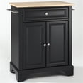 thumbnail image 4 of Pemberly Row Natural Wood Top Portable Kitchen Island in Black, 4 of 7