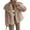 Khaki, variant on Womens Winter Coats Trendy Long Sleeve Furry Faux Fur Jackets Button Lapel Warm Fall Outwear with Pockets