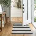 thumbnail image 2 of ODIKA 2'x3' Washable Throw Rug Non-Slip, Low Profile, Flatwoven, Easy Care Striped Farmhouse Door Bold Bands Contemporary Stripe Doormat for Hallway, Study Room, 2 of 7