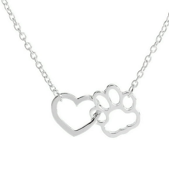 HOARBOEG Necklace for Women Girlfriend As Gifts Ladies Animal Paw Peach Heart Pendant Necklace Jewelry Gift