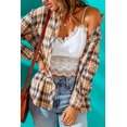 thumbnail image 3 of ABPHQTO Camisa de mujer de manga larga con botones y estampado a cuadros, 3 of 5