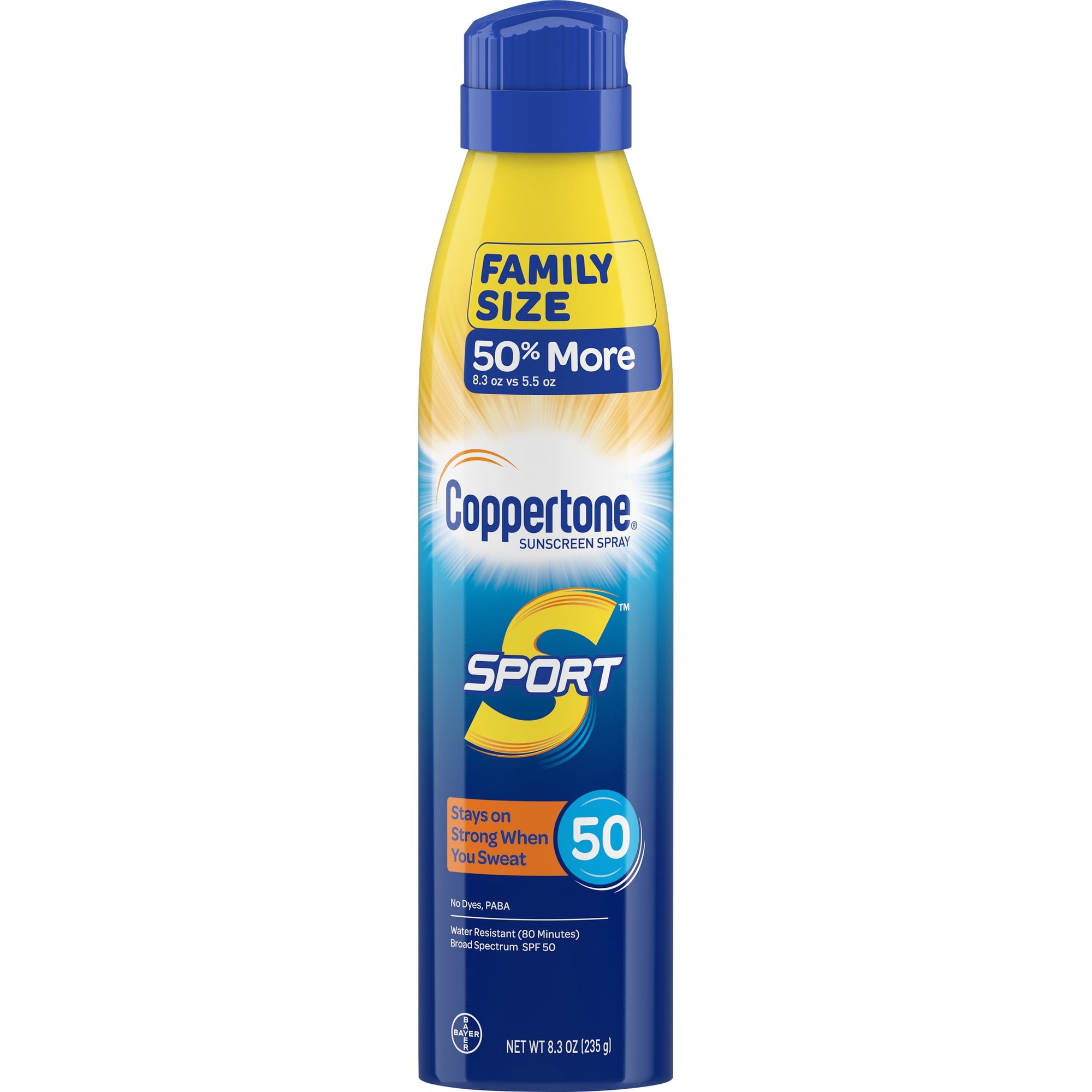 Coppertone Sport Sunscreen Continuous Spray SPF 50, 8.3 oz