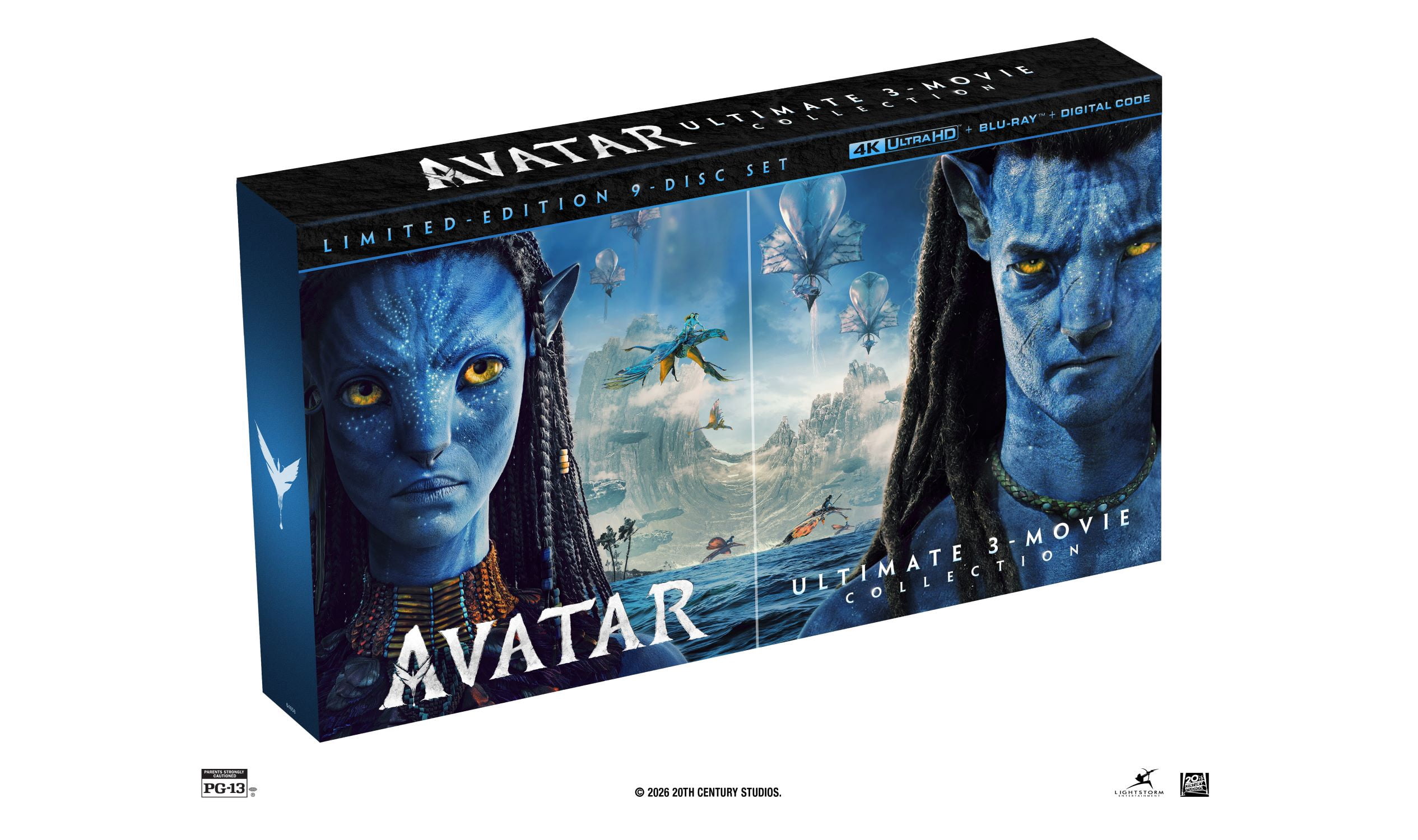 Avatar 3-Movie Collector’s Edition (4K Ultra HD + Blu-ray + Digital Copy) 20th Century Studios, Action & Adventure, Fantasy, Sci-Fi
