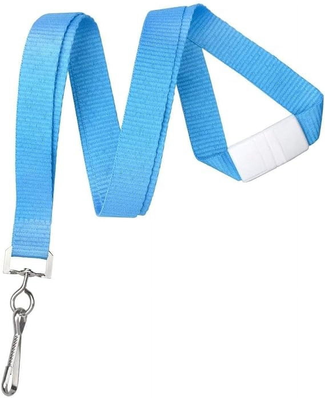 25 Pack - Bright Wide Lanyards for Name Badges with Safety Breakaway Neck Clasp & ID Badge Holder J Clip - Hi Visibility Neon for Name Tag, Keys, Cruise, Student ID by Specialist ID (Assorted)