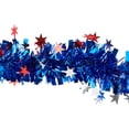 thumbnail image 3 of Star Tinsel Garland, Red/Silver/Blue, 8', Patriotic by Way To Celebrate, 3 of 4