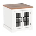 thumbnail image 2 of QinaQin Sideboard Features Storage, Glass Doors, a Built-In Power Outlet, and An Elegant Walnut Countertop. Suitable for Kitchens, Coffee Bars, Pantrys, and Living Rooms, 2 of 6