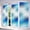 Blue Ripple Texture, variant on Stained Glass Window Film Blue Leaf Pattern 17.7 x 39.3 Inch | Mosaic Decorative Privacy Window Film Static Cling Sun Blocking Decor Removable for Living Room Bathroom Home Privacy Glass