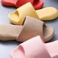 thumbnail image 2 of Bathroom Slippers Solid Color: Simple Thick Sole Household Sandals Shower Slides, 2 of 7