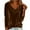 Brown#womens velour tops, variant on Women Velvet Shirt Ruched Cowl Neck Long Sleeve Shirts Dressy Evening Tops for Party Wear Purple,XL
