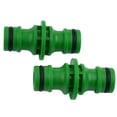 thumbnail image 2 of Bgsha 10 x Hose Pipe Connector Double Male Plastic Quick Fix Click on Rubber O Ring, 2 of 9