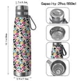 thumbnail image 3 of Leopard Print 29oz Stainless Steel Insulated Thermos with Tea Filter, 360° Printed Travel Bottle, Leakproof BPA-Free Flask with Anti-Slip Base, 304 Inner & 201 Outer, Vacuum Cup, 3 of 6