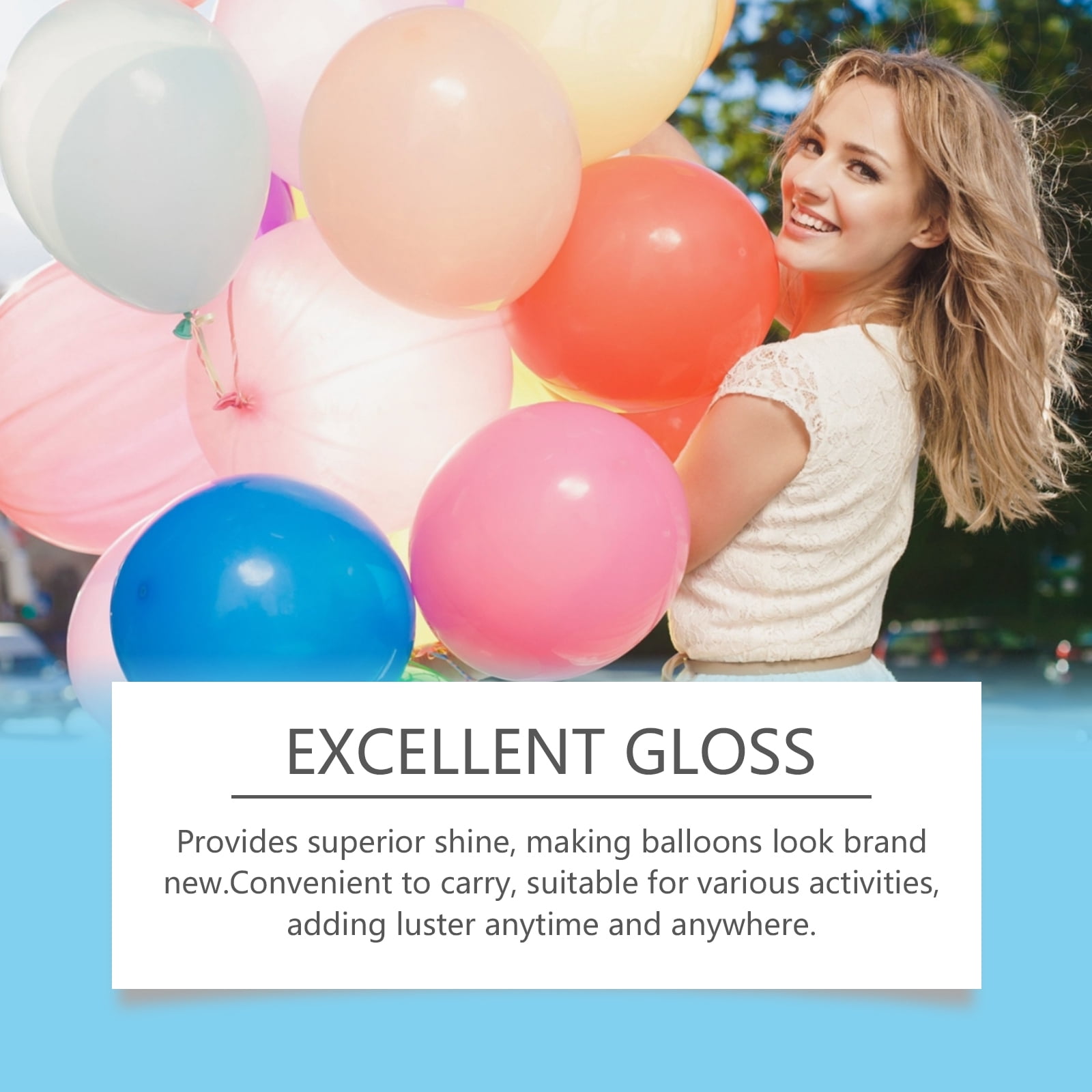 Alvantor High Gloss Balloon Shine Spray for Party Decor, Anti-Oxidation, 3.38 fl. oz.
