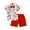 Red, variant on Toddler Boys Outfits Short Sleeve Lapel Heart Print Shirt and Shorts Set Valentine's Day Clothes 2 Piece