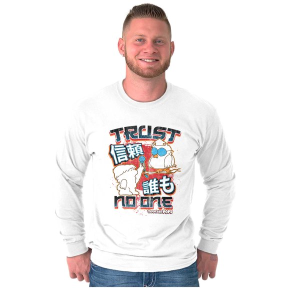 Tootsie Pop Mr Owl Kanji Trust No One Long Sleeve TShirt Men Women Brisco Brands S
