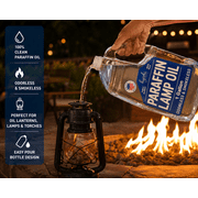 Hyoola Liquid Paraffin Lamp Oil - Odorless Clean Burn, Smokeless Tiki Torch Fuel, Clear, 1 Gallon (4 Quarts), 1-Pack