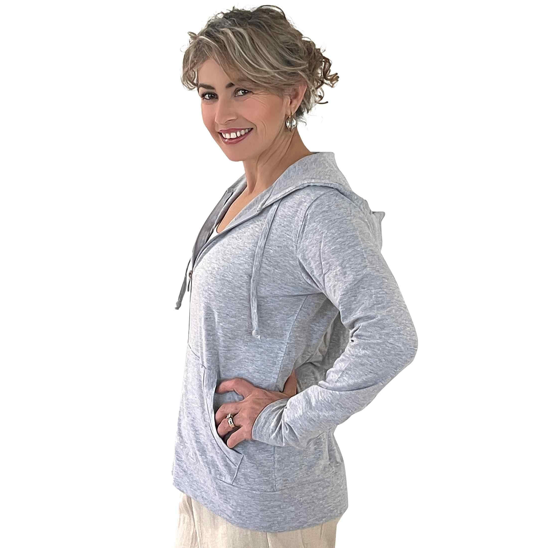 Women's Active Casual Thin Cotton Zip-Up Hoodie Jacket