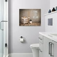 thumbnail image 5 of Farmhouse Bathroom Wall Decor Vintage Bathroom Pictures for Wall Rustic Bathroom Decor Wall Art Bathroom Stone Shell Relax Canvas Prints Country Painting Modern Framed Home Decor 16"x12", 5 of 6