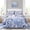 Blue Purple-King Size, variant on Full Size Aqua Floral Seersucker Microfiber 7 Piece Bed-in-a-Bag All Season Bedding Set