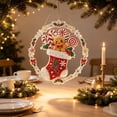 thumbnail image 4 of Liamobondopolis Christmas Pearl Art Kit, 3D DIY Gingerbread Man in Stocking Design with Sparkling Pearls and Rhinestones for Adults Home Wall Decor, 7.87 Inches, 4 of 5