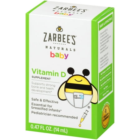 Zarbees Naturals Baby Vitamin D Supplement 047 Fl