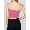 thumbnail image 4 of A2Y Women's Basic Sexy Cute Tube Strapless Cotton Tank Top Deep Pink 2XL, 4 of 4