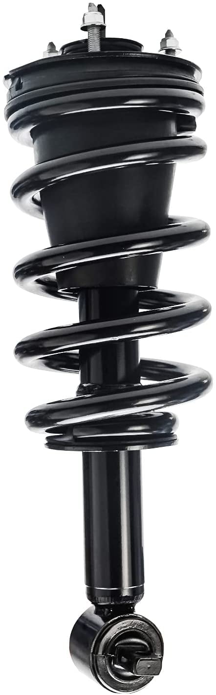 Detroit Axle - Front Struts for 4WD 2014-2018 Chevy GMC Silverado Sierra 1500 [w/o Magnetic Ride Control] Complete 2 Struts with Coil Spring 2015 2016 2017 Replacement Ready Struts Assembly