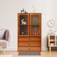 thumbnail image 5 of Wildnix Storage Cabinet with Dual Cabinet Doors, Three Drawers, and Raised Legs for Easy Cleaning, Stylish Organization Solution, 5 of 6