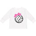 thumbnail image 3 of Inktastic Volleyball with Pink Bow Boys or Girls Long Sleeve Toddler T-Shirt, 3 of 5