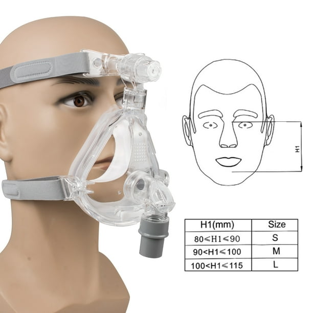 Full Face CPAP Mask for Sleep Apnea Anti Snoring People With Headgear M Size USA