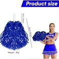 thumbnail image 5 of Topboutique Cheerleading Pom Poms,Metallic Foil Plastic Pom Poms with Plastic Handle,Cheer Pom Poms,Cheering Squad Hand Flowers for Sports Squads Football Basketball Game Cheering,Red+Blue, 5 of 7