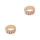 thumbnail image 1 of Guardurnaity Anillo de promesa de boda de compromiso único Diamantes deslumbrantes Anillo de cristal elástico de estilo incomparable dorado 3 dorado 3 filas 2piezas, 1 of 6