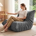 thumbnail image 2 of Walsunny Bean Bag Chair Memory Foam Bean Bag Sofa, Caterpillar Sofa, Lazy Sofa Chair Floor Sofa Couch Single Lounge Chair for Living Room, Bedroom, Office, Dorm, Gray, 2 of 8