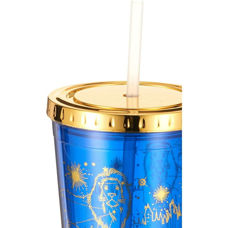 Harry Potter Crest 20 oz. Glitter Travel Cup with Straw