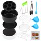 thumbnail image 1 of Juego de cocina portátil para exteriores: 13 piezas multifuncionales para asar, hornear y freír, incluye recetas y sartén de 8 pulgadas, ideal para picnic y reuniones familiares., 1 of 6