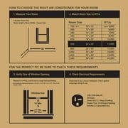 LG 11,700/12,200 BTU 230V Window-Mounted Air Conditioner with 9,200/11,200 BTU Supplemental Heat Function, LW1223HR