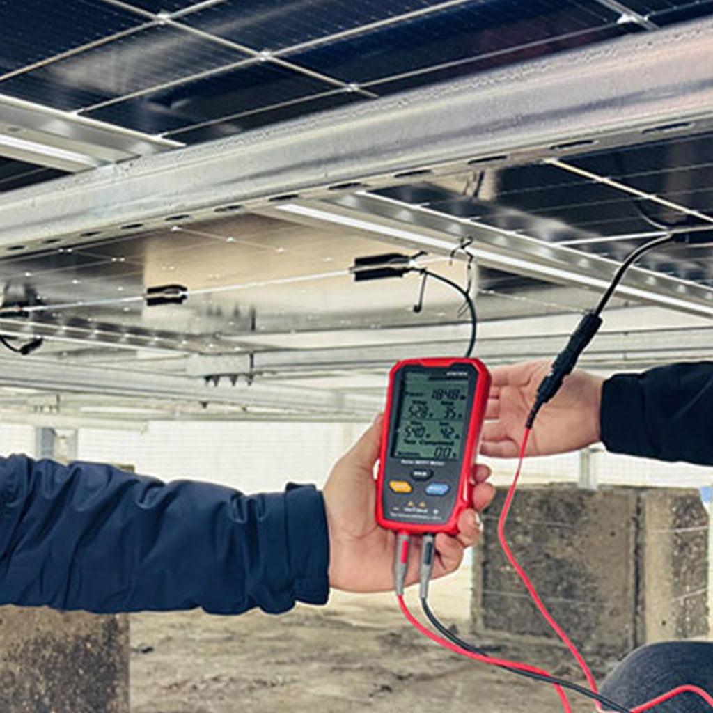 Solar MPPT Meter 800W Photovoltaic Multimeter Solar Panel Tester with Large LCD Screen Tester for Solar Testing