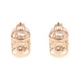 thumbnail image 3 of Guardoinrt Electroplated Metal Birdcage Shape Tea Light B- Candle Holder Rose Gold Type E 2Set, 3 of 6