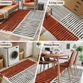 thumbnail image 5 of Area Rugs 2.7'x5', Brown Striped Carpet for Living Room Bedroom Dining Room, Farmhouse Stripes Modern Abstract Art Throw Kitchen Rugs Non Slip Washable Rectangle Indoor Outdoor Rugs, 5 of 8
