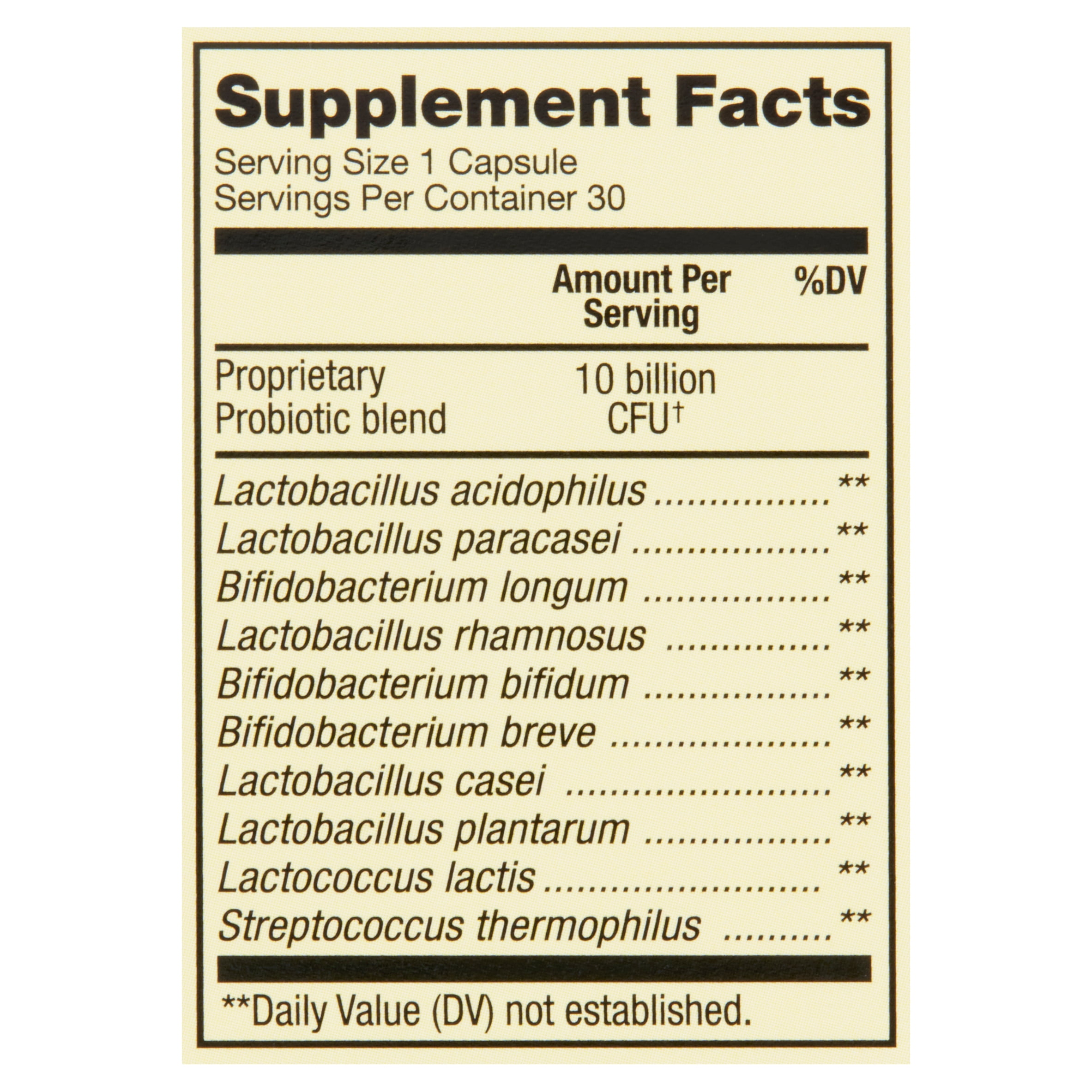 Spring Valley Extra Strength Probiotic Vegetarian Capsules, 30 Count