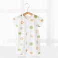 thumbnail image 2 of kpoplk Unisex Newborn Baby Jumpsuit Pure Cotton Short Sleeve Baby Outfit Soft Comfortable Pure Cotton Baby Clothes for Boys and Girls Size 0-3 Months,Green, 2 of 5