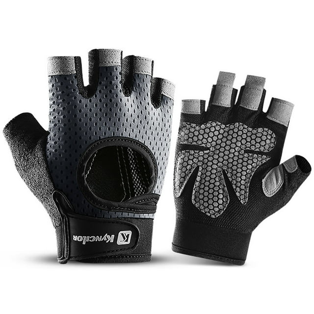 Workout Gloves Nonslip Shock-Absorbing Weight Lifting Gloves Fingerless Gloves