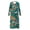 Butterflies, variant on Warm House Dress for Home Indoor, Elastane Polyester Blend Button Front Cozy Full Length Nightgown, Leopard Print Pattern