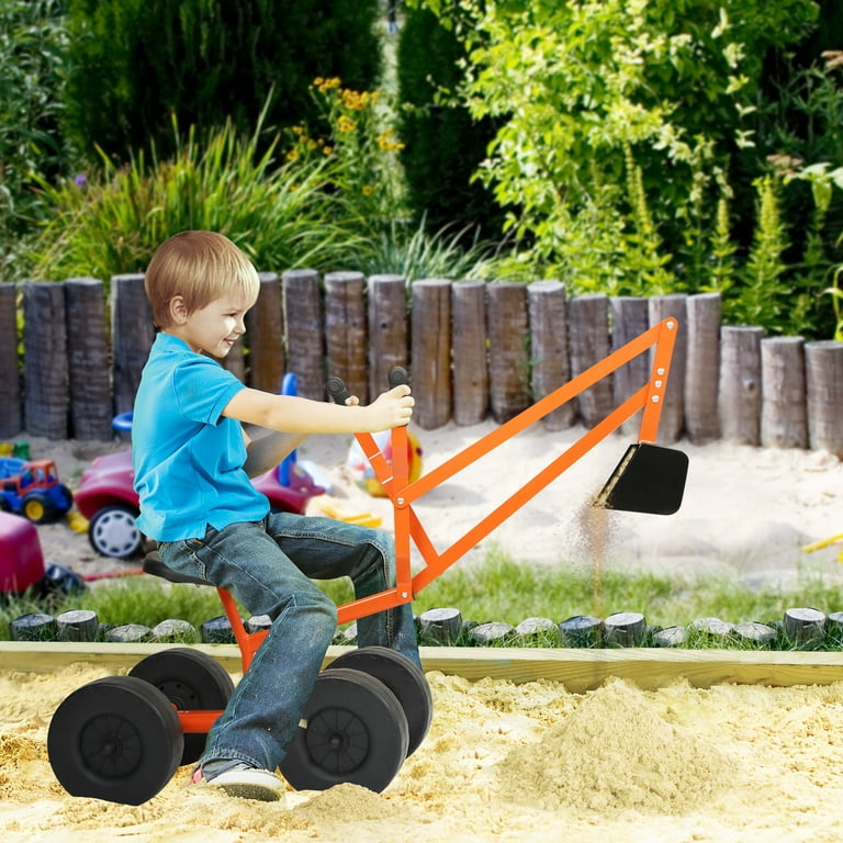 Ride On Sand Digger Outdoor Kids Toys Working Crane with Big Dig