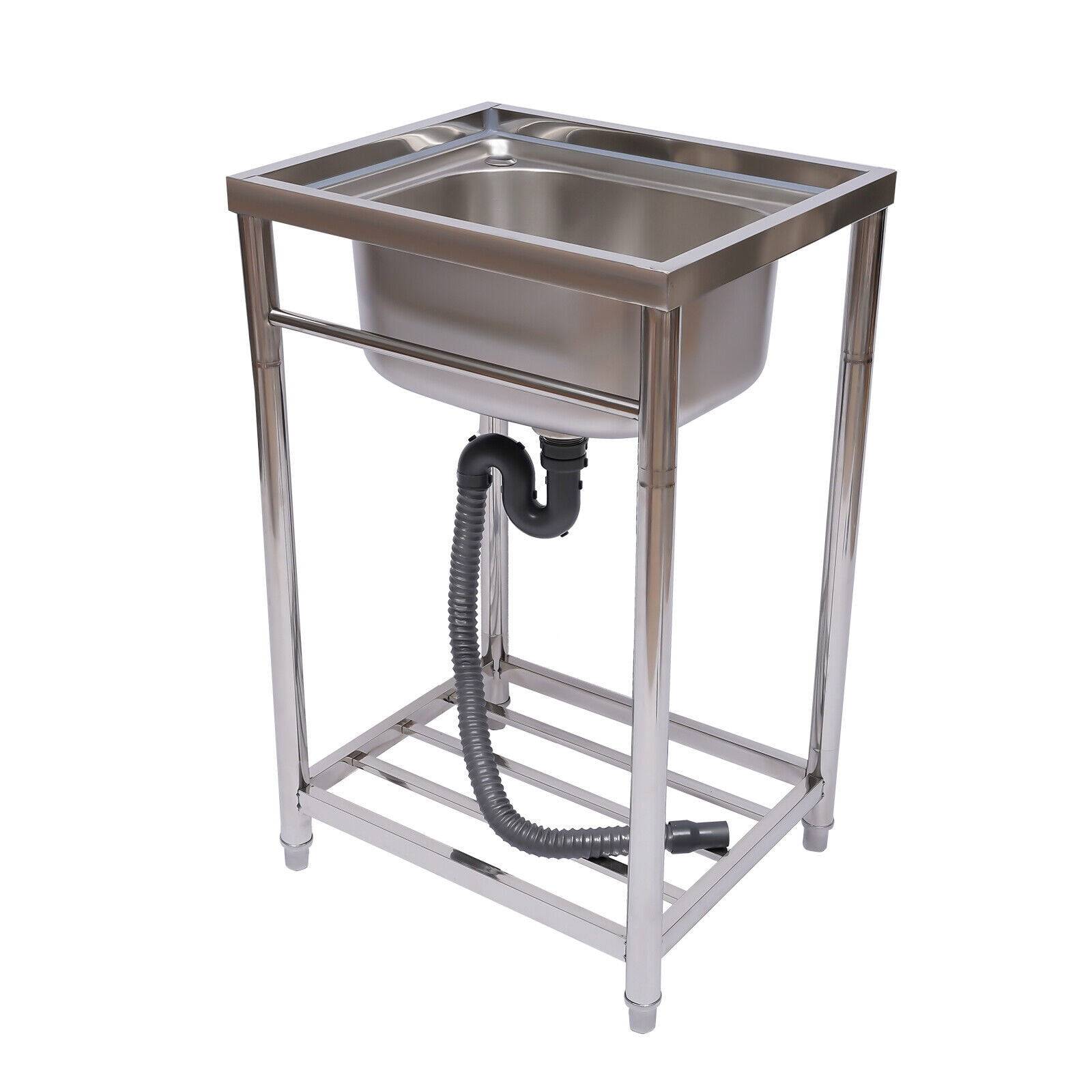 1 Compartment Commercial Utility Sink Stainless Steel Single Basin Kitchen Sink