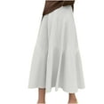 thumbnail image 2 of GERsome Women's High Waist A-line Flared Long Skirt Winter Fall Midi Knit Skirt, 2 of 8