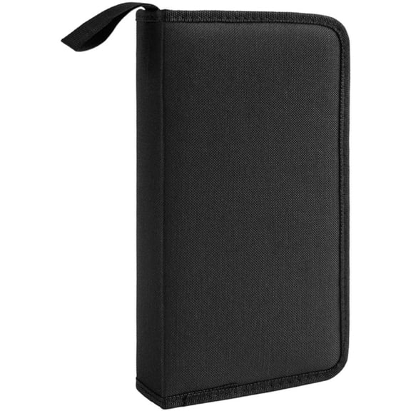 vlrwzc Oxford Cloth DVD Case, 80 Capacity CD Case Holder Storage Organizer Portable CD Wallet Disc Carry Case Hard Protective Disc Wallet for Car/Home/Travel