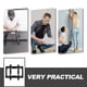 thumbnail image 3 of MERRYHAPY 1Jgo Soporte Universal Para TV De Pared Negro Ajustable Para Pantallas De 17 A 43 Pulgadas, 3 of 7