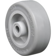 Schioppa R.210 SP 2" Diameter x 3/4" Width Extra Soft Thermoplastic Rubber Wheel, Flat Tread, Wheel Only, 1/4" Axle, Light Gray